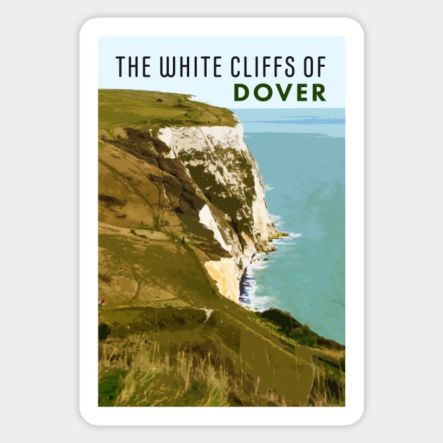 The White Cliffs of Dover Sticker by quirkyandkind